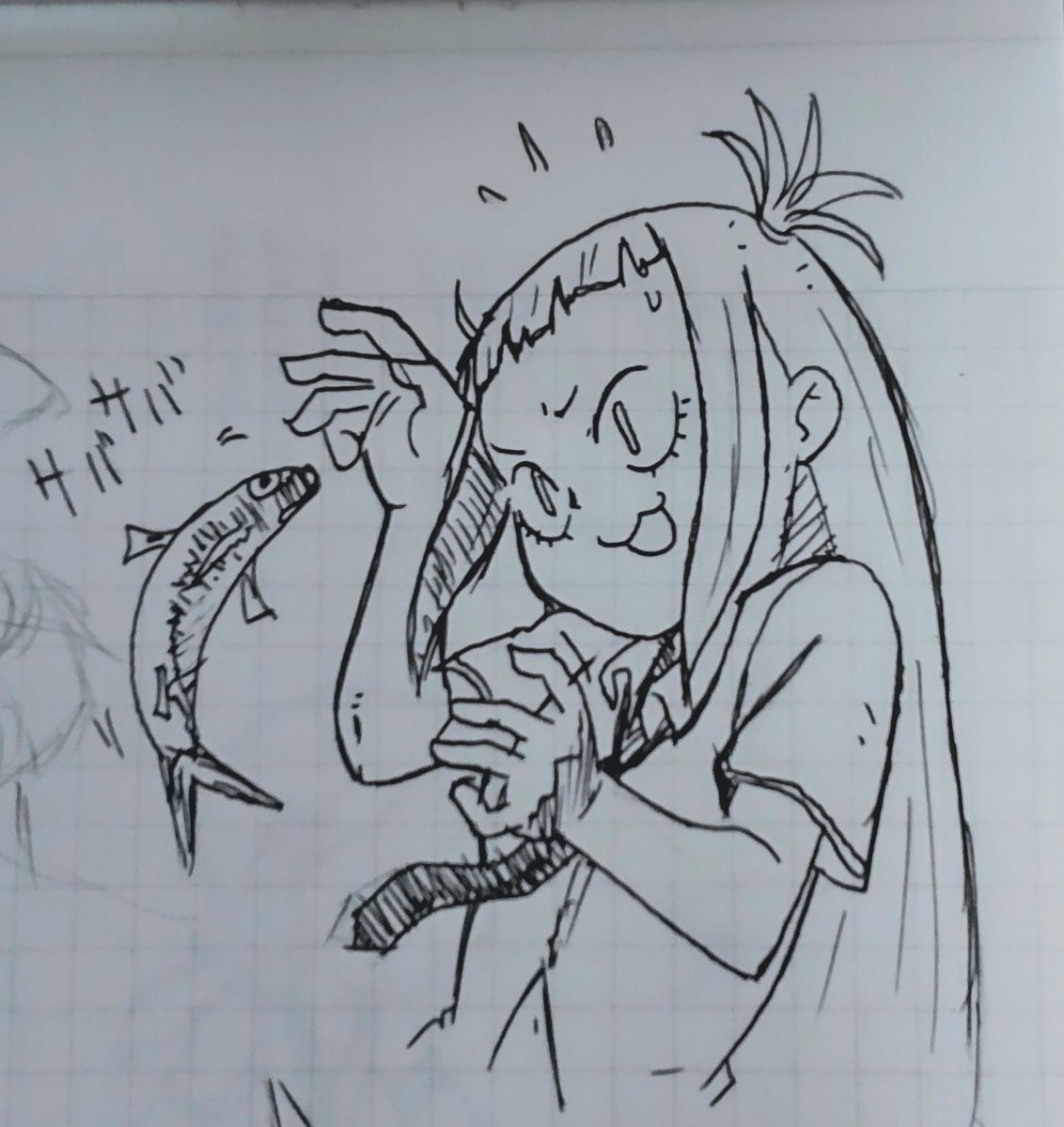 21時まで帰れないので落描きする 