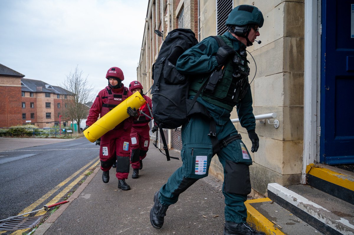 NorthantsPolice's tweet photo. Emergency services held a live training exercise at the end of November to test their response to a potential major incident in the East Midlands: https://t.co/yn9KgI2I7D https://t.co/BBCRTrEJrR