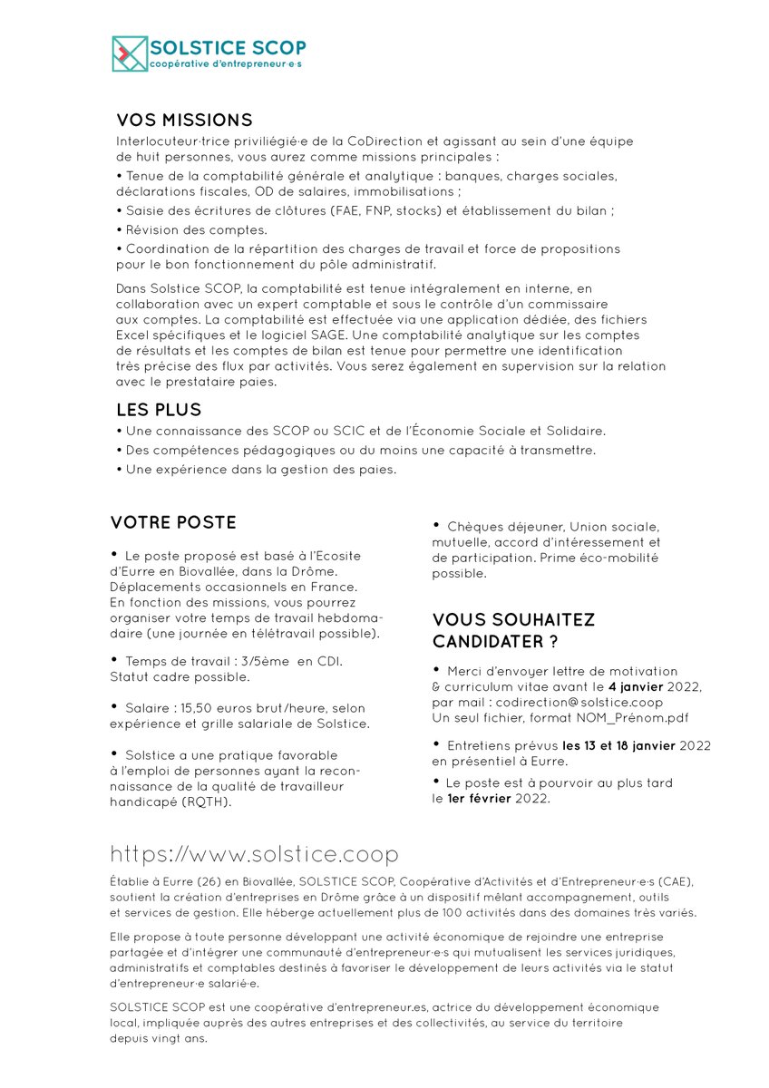 Valérie V. - SOLSTICE SCOP tweet media