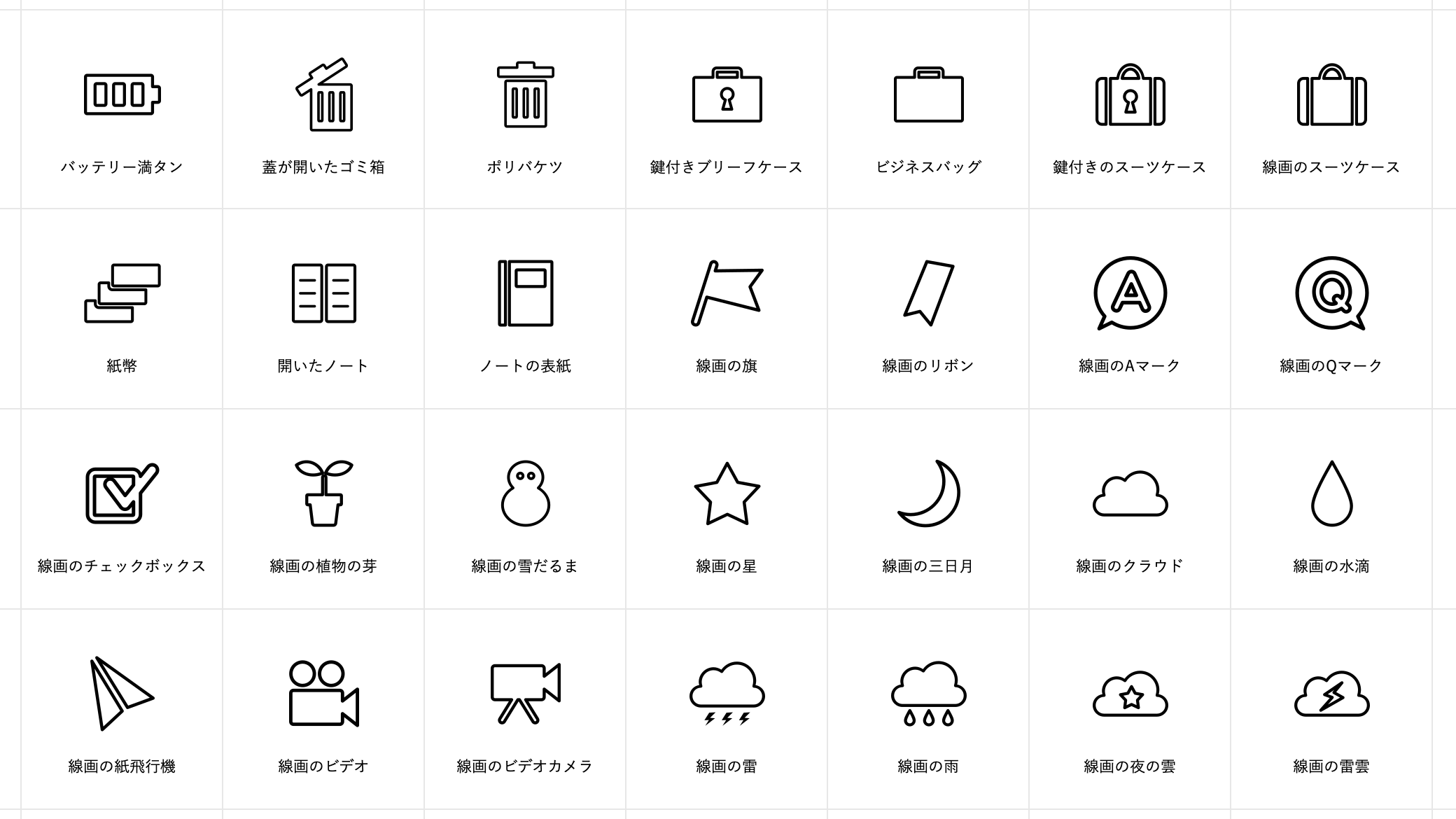 さくや Webデザイナー 図解 フリーアイコン素材サイトをご紹介 太め 細めの2種類の線画テイストのアイコン素材サイト Ifn Free Icons サイトのuiも素敵なサイトで クリックしたアイコンに類似するアイコンを表示してくれる機能がとても便利で探し