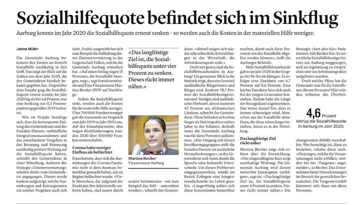 Sozialhilfequote von 6.1% auf 4.6% 👍
78% der Bezüger sind Ausländer davon 43% aus Afrika  dank verfehlter Asylpolitik 👎