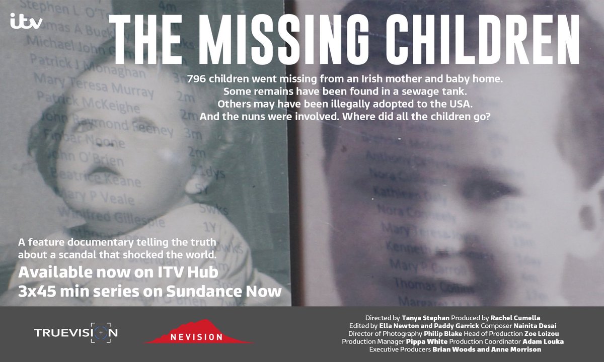 Today #themissingchildren documentary starts streaming as a 3x45 series on #sundancenow via #AmazonPrime UK ⁦<a href="/truevisiontv/">True Vision Productions</a>⁩ ⁦<a href="/RachelCumella/">Rachel Cumella</a>⁩ ⁦<a href="/NevisionTeam/">Nevision</a>⁩ #tuambabies