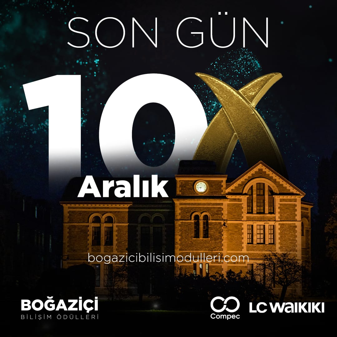 Oy kullanmak için son gün 10 Aralık! Sen de hala oy kullanmadıysan
 bogazicibilisimodulleri.com ‘da oylama devam ediyor! Web sitemiz üzerinden oyunu kullan, #EnleriSenSeç

#BoğaziçiBilişimÖdülleri