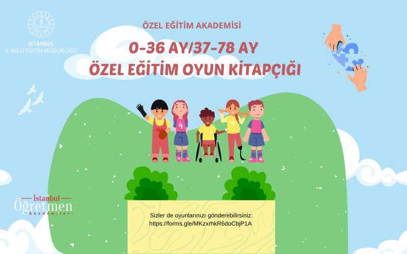 istanbulilmem's tweet photo. Özel Eğitim Akademisi “0-36 ay/37-78 Ay Özel Eğitim Oyun Kitapçığı” hazırlıkları başladı. 0-36 ay 37-78 ay arasındaki özel gereksinimli çocukların gelişimlerini desteklemeye yönelik hazırladığınız oyunlarınızı gönderebilirsiniz.
🔗https://t.co/HQlKAKqBC4
@tcmeb @memleventyazici https://t.co/P5bffuYxfa