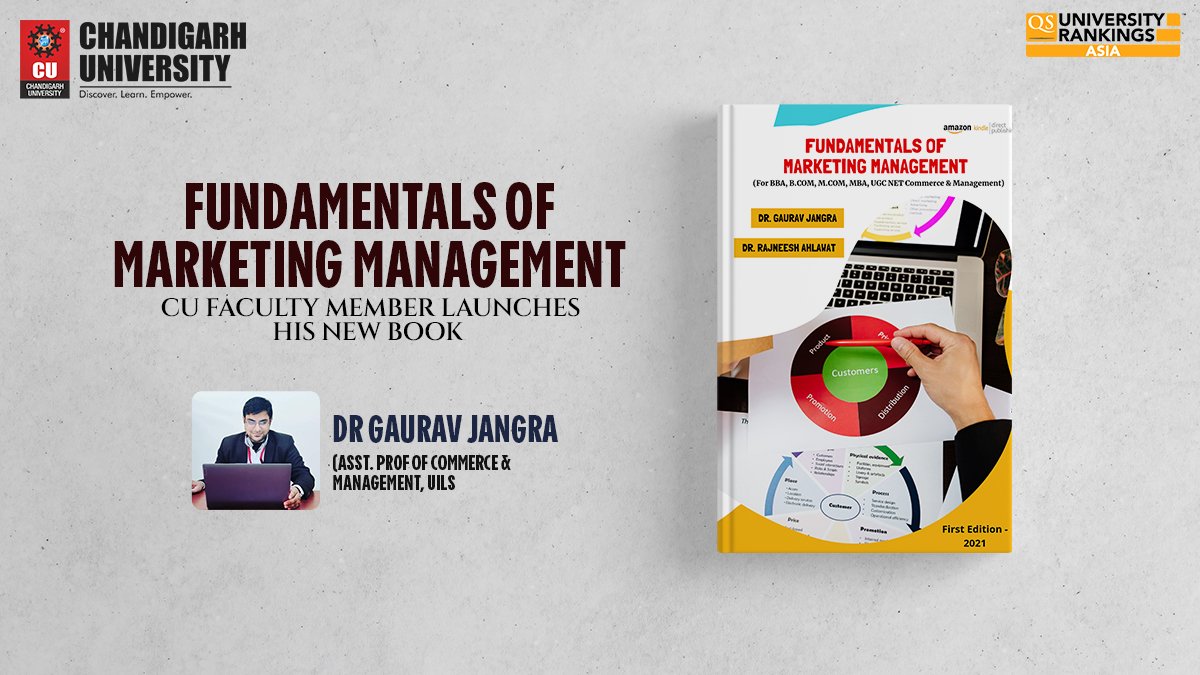 Chandigarh_uni's tweet image. Chandigarh University is exhilarated to share that Dr. Gaurav Jangra (Asst. Prof of Commerce &amp;amp; Management, #UILS) has launched his book - Fundamentals of Marketing Management. The book has extensive information on Commerce, Management, UGC-NET.
Book Link - lnkd.in/exHB5ff8