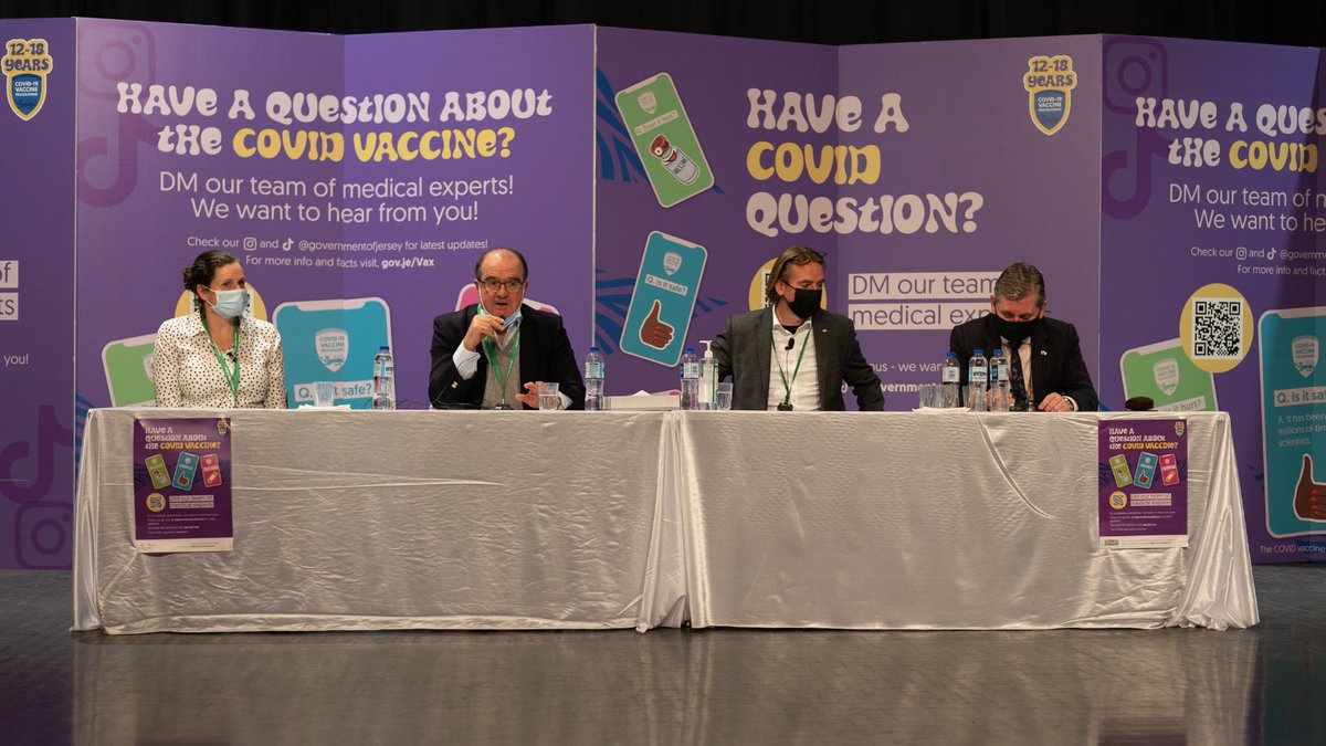 Year 11 <a href="/HauteVallee/">Haute Vallée School</a> students put their questions about the COVID-19 vaccine to the Children and Education Minister, Deputy <a href="/Scott_Wickenden/">Scott Wickenden</a>, Deputy Medical Officer of Health, Dr Ivan Muscat, the Head of the Vaccination Programme, <a href="/becksherrington/">Rebecca Sherrington RN MSc</a>, and...