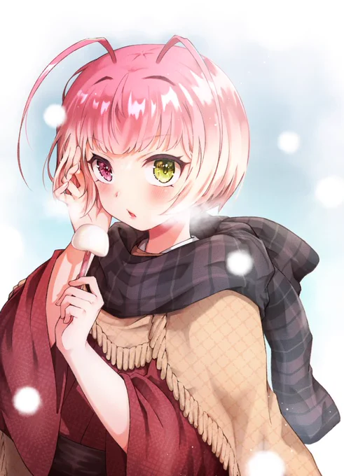雪を見ながら大福#双星ファンアート#双星の冬祭り 
