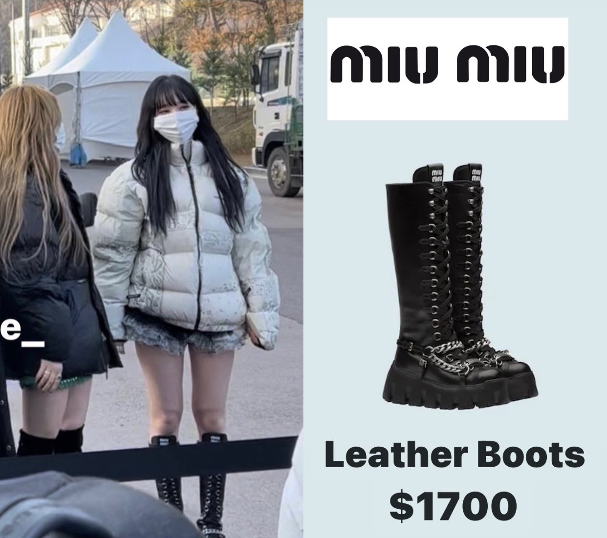 anything about winter on X 211207 aespa WINTER seen wearing Miu Miu Leather Boots 1700 during MAMA pre recording https t wdv2EeJn0g X