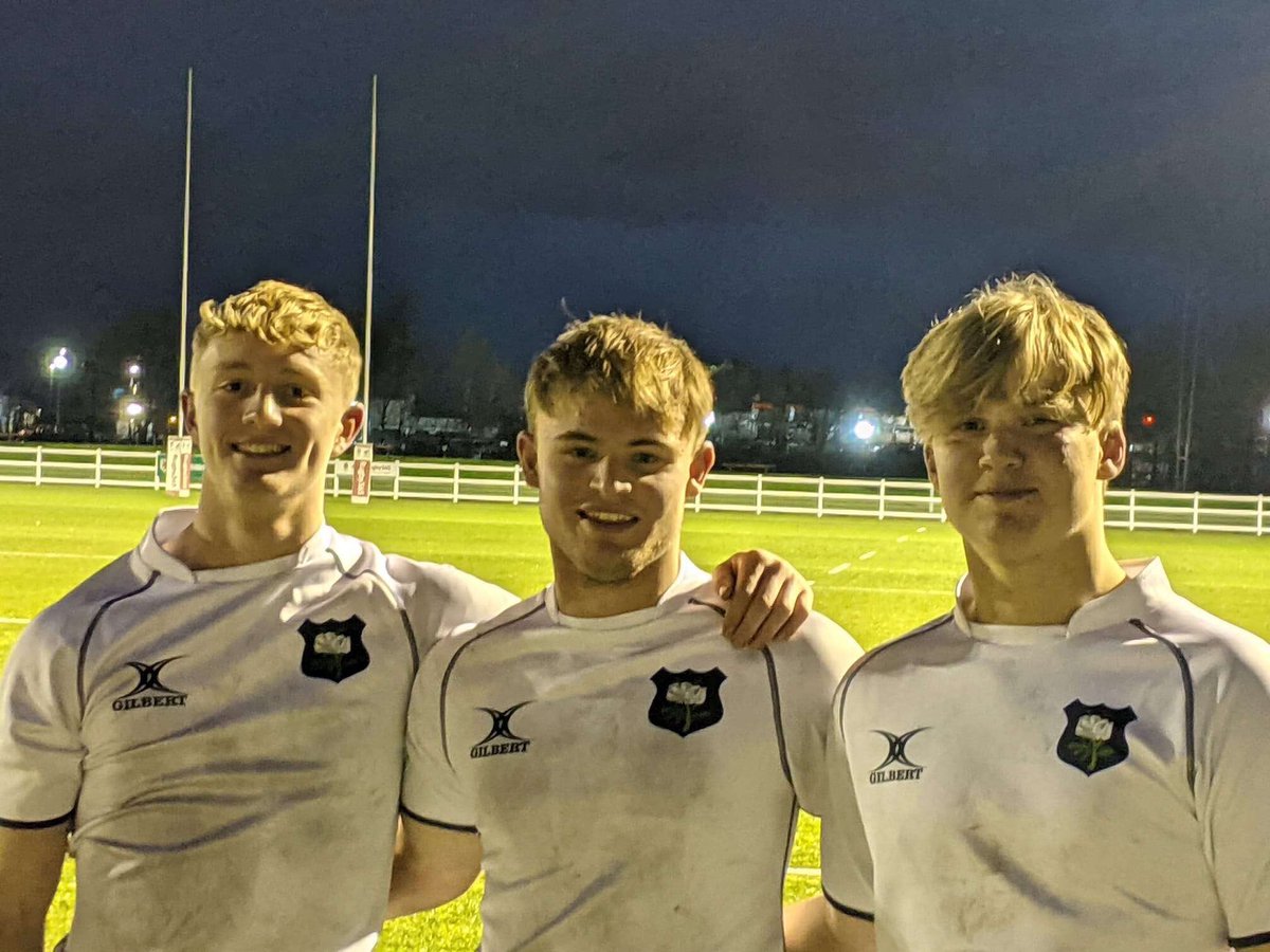 HGS6thForm's tweet photo. Well done to Freddie, Barnaby and Jacob for their 24-19 win with @YorksRugbyAcad against Durham, last weekend. An amazing performance! 🏉👏 #SixthFormTalent https://t.co/31QirybaXm