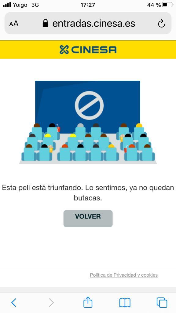 jmcotelo's tweet photo. ¡Es la única "mala noticia" qué puede alegrarnos el día! Y ayer se anunció en muchas de las salas que proyectan #Tengamoslafiestaenpaz
¡¡GRACIAS POR VUESTRA ASISTENCIA AL CINE!! QUE NO PARE LA FIESTA. https://t.co/DnKxpBrknH