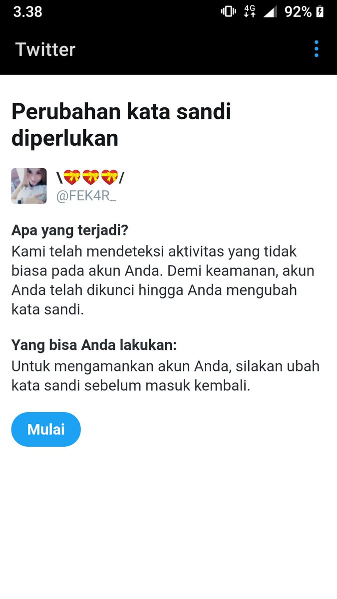 F3KAR_'s tweet photo. Akun br balik sehr..trs di tangguhkan lg..bangkrut kalik ya @TwitterID @Twitter parah!!!hny Folow 30 sj ,dibilang ini 🤣🤣🤣👇 https://t.co/mHxCz6fpOM
