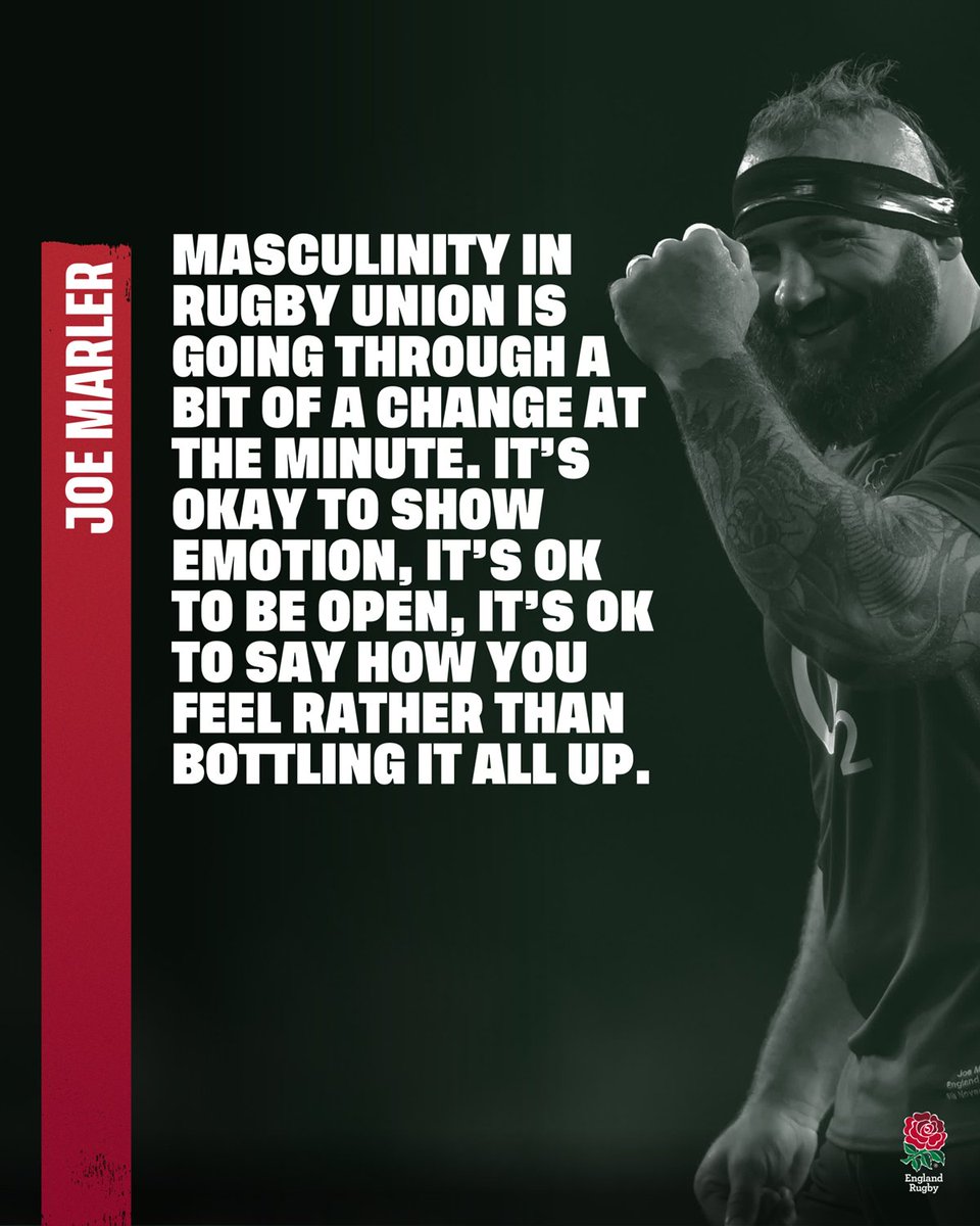Marler on masculinity in Rugby 💬

You can listen to our full podcast with Joe here 👉 bit.ly/O2ERPodcast

#WearTheRose | <a href="/JoeMarler/">Joe Marler</a>