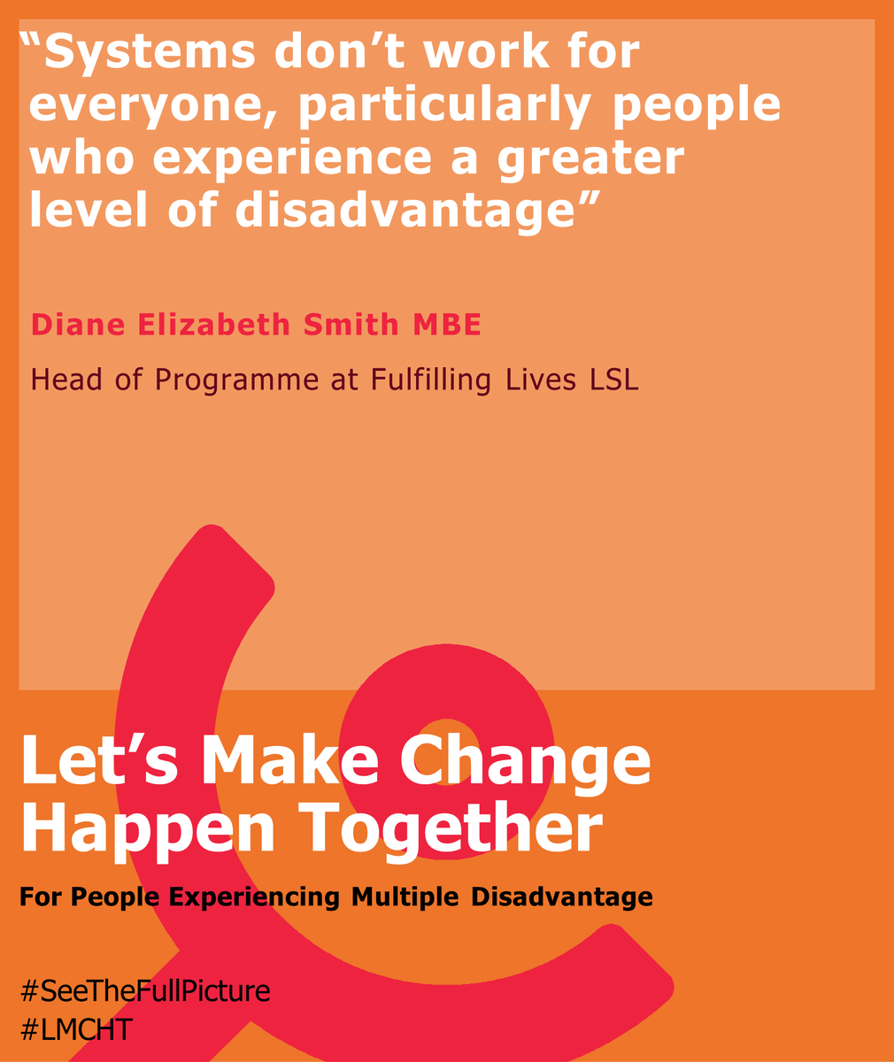 FL_LSL's tweet photo. Since the review in 2018, @Denjssmith led the Fulfilling Lives LSL programme by creating equal spaces for both lived and learned experience, embedding a system thinking into system change projects.

#LMCHT 
#SeeTheFullPicture https://t.co/7r3eEaZuJ9