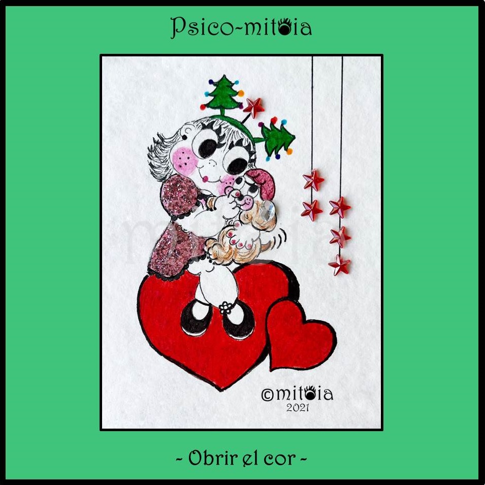 mitoia_'s tweet photo. En aquests dies sembla que se’ns obre més el cor. Estem més sensibles i ens costa menys demostrar tendresa, amor, afecte…?
.
#mitòia
.
.
.
#PsicoMitoia #BlogDeLaMitoia #Illustracions  #Nadal #Love #Christmas #COVID19 https://t.co/OQV2LyznnW