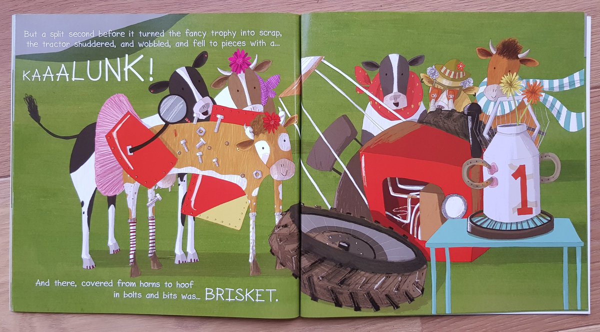 littledoorbooks's tweet photo. #LittleDoorChristmasAdvent on day 6 of 23 we bring you the fantastically bonkers #picturebook #MagnaCow by @barryhutchison and @catetheartist . Brisket the cow has strange magnetic powers which get her into trouble but also help save the day. #shoplocal https://t.co/dOlOE7J8e8 https://t.co/CiXaHl0zS7