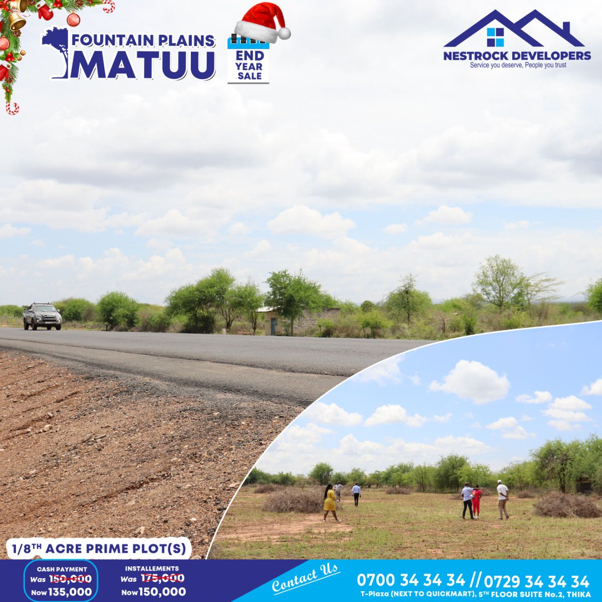 nestrocklimited's tweet photo. https://t.co/Z0MEJvwx1F
Accessibility, health care and education facilities are key social amenities that must be present in any area of residence. 
Fountain Plains Matuu has all that and better still, water and electricity is on site. Cash price Ksh. 135,000.#Machakos #Primeplot https://t.co/InWCiaC9bD