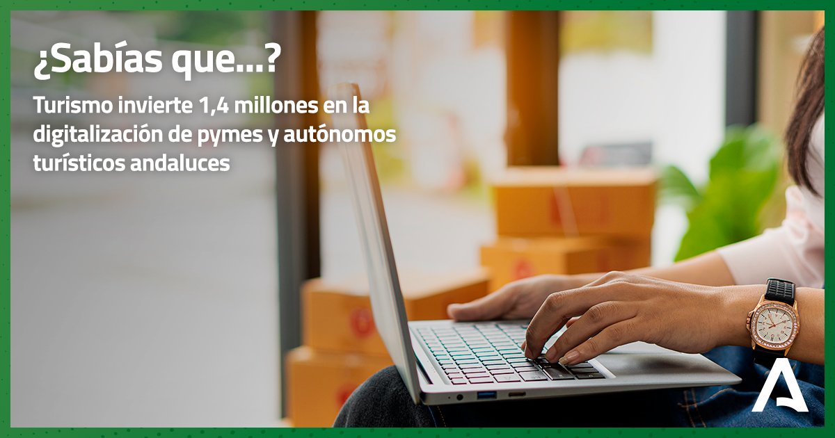 TurismoAND's tweet photo. ❓SABÍAS QUE...
📢 Se ha resuelto la concesión de las #ayudas #Pymetic.
💰 La partida total asciende a 1,4M€ para subvencionar 1️⃣3️⃣2️⃣ proyectos💚
💪🏻 Apostamos por la #digitalización del sector.
🗞 https://t.co/804CJ3HDRS ▶️ https://t.co/JfUpQLkFW1