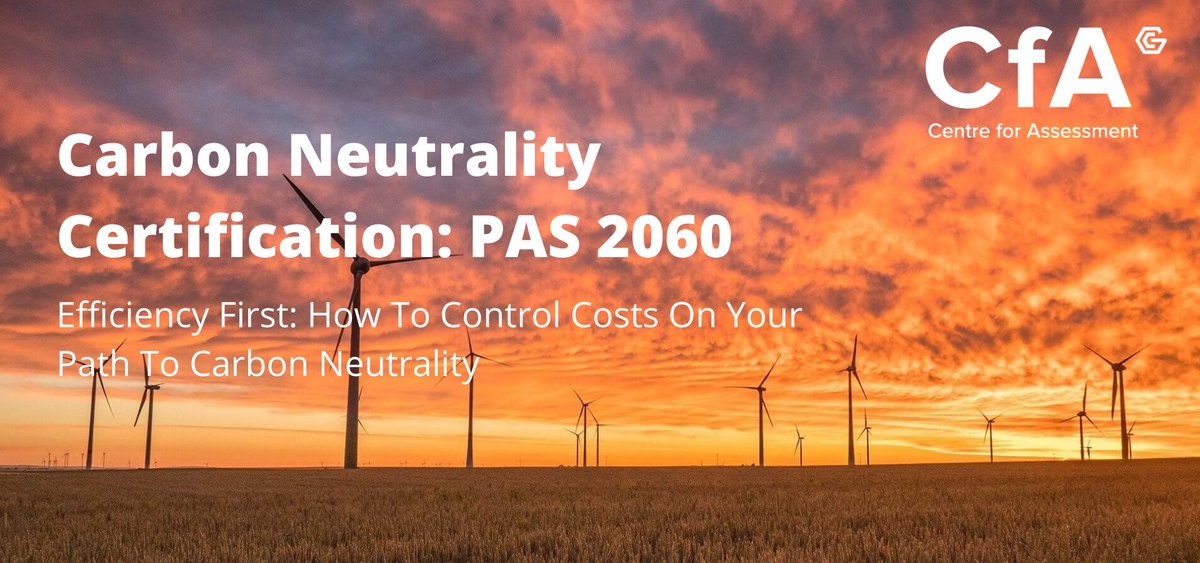 CfALtd's tweet image. Your Path To Carbon Neutrality with PAS 2060.

centreforassessment.co.uk/news/efficienc…

#pas2060 #carbonneutral #climatechange