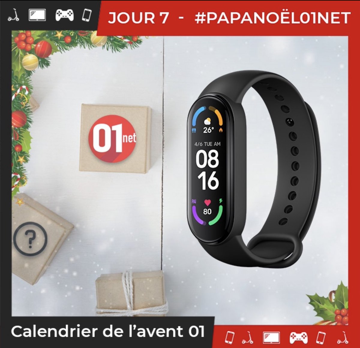 01net's tweet image. Nouvelle journée, nouveau concours ! 🎁
Aujourd’hui le #PapaNoël01net vous propose de gagner votre Xiaomi Mi Band 6 ! 

Pour participer : 

- Follow @01net et @XiaomiFrance 
- RT et like et le tweet
- Tweete avec le #PapaNoël01Net

Passez une excellente journée 🎅

TAS : 11/1