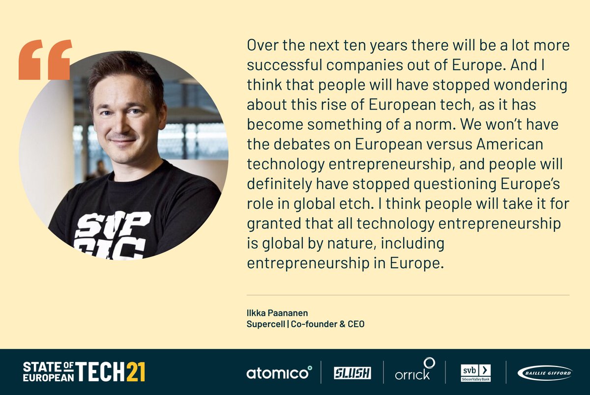 twehmeier's tweet photo. We have 400+ charts and 100+ insights in our latest report, but this just might be my favourite. And the reason? 

This is what @ipaananen shared with us as the closing remarks in the very first State of European Tech all the way back in 2015. 

Never in doubt. 🇪🇺 💪 https://t.co/jyZbymK4me