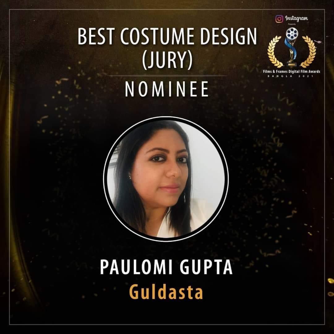 ProductionRoop's tweet image. Guldasta has four nominations at the Films and Frames Awards 2021 -
✅ Best Film Critics
✅ Best Actor Female Critics - Swastika Mukherjee
✅ Best Supporting Actor Female Critics - Debjani Chatterjee
✅ Best Costume Design Jury - Poulami Gupta 
#ankitdas #arjundutta #guldasta