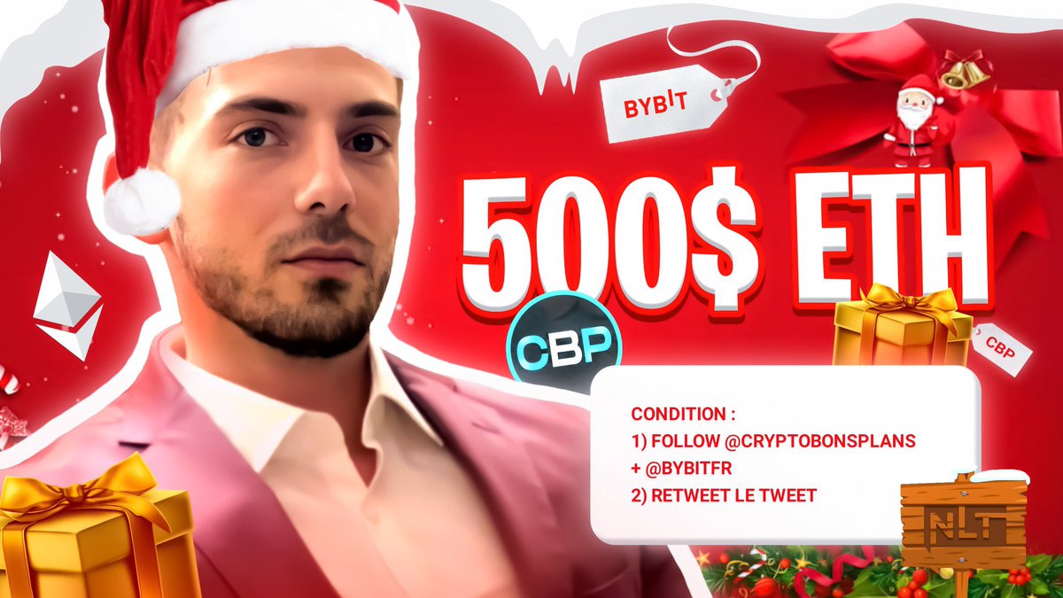 ChrisSmiiic's tweet image. 🎅 Calendrier de l’avent J-2🎅
Aujourd’hui on mets Vitalik à l’honneur (pas ses fees)
A gagner : 500$ d’ETH
Condition 🎄 :
- Follow @CryptoBonsPlans & @BybitFr
- RT
TAS : 08/12 à 10h 🕙