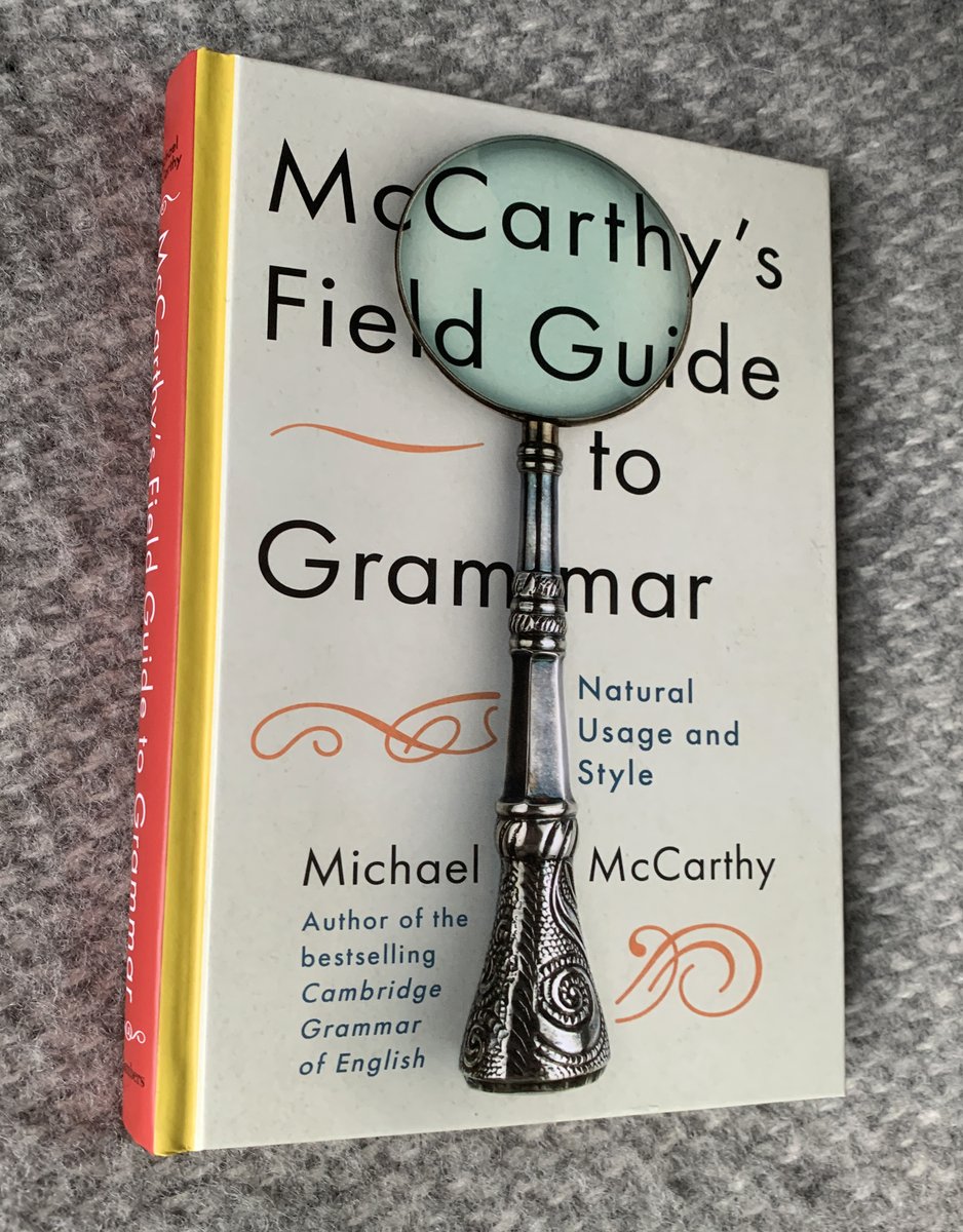 ProfMMcCarthy's tweet image. This arrived this morning. Cover design makes the magnifying glass almost 3D. New, revised, updated edition of 2017 book, with cartoons by artist Jake Tebbit, published by Chambers-Hachette. Thanks to all the team there. A lighthearted digest for the non-specialist.