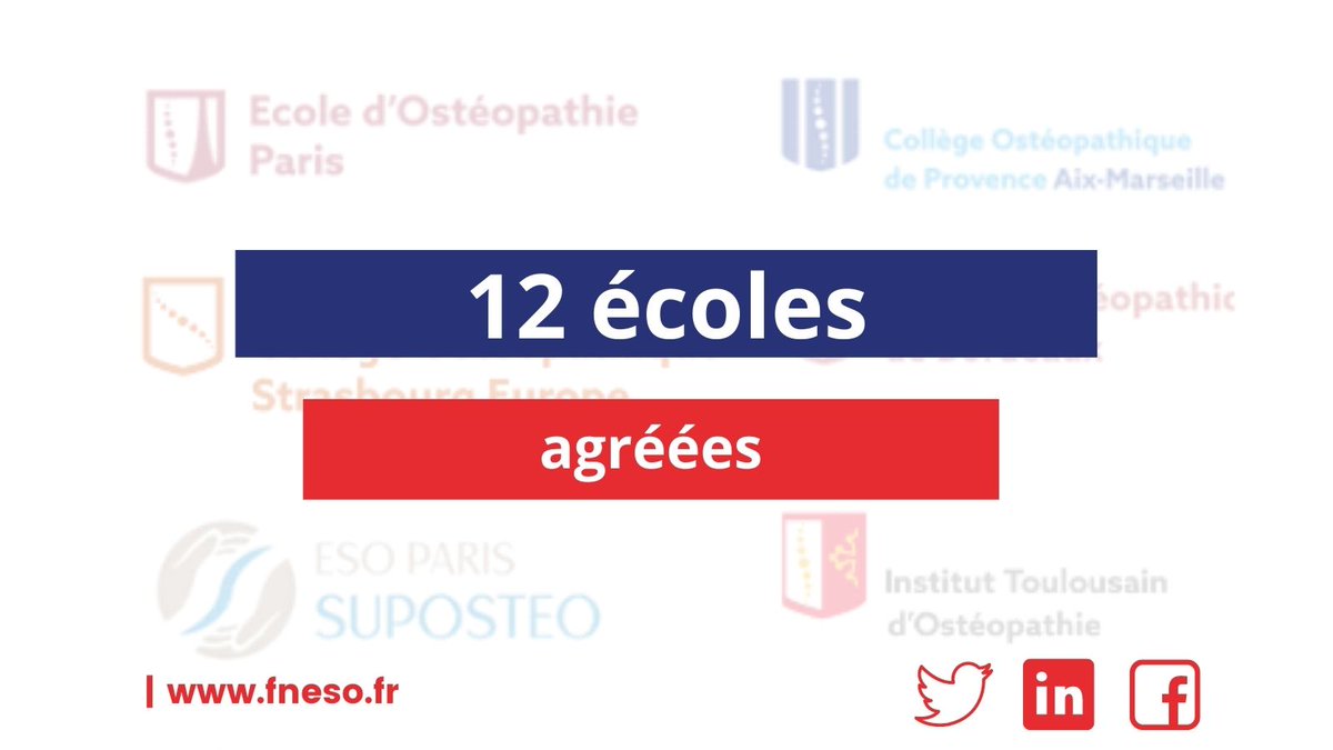 FNESOfr's tweet photo. L’obtention d’un diplôme obtenu dans une école non agréée ne permet pas un exercice responsable et efficace de l'ostéopathie. Nous représentons 12 établissements agréés par @Sante_Gouv qui délivrent un diplôme reconnu  ⤵️ https://t.co/wU1CRxGOEC https://t.co/ljA2KTIavs