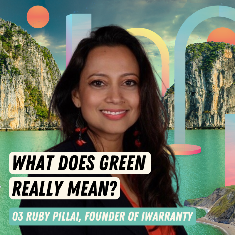 ✨ New episode 03! Hear from <a href="/DrRubyPillai/">Dr Ruby Pillai</a> founder of @iwarranty_io about their mission to break fast electronics by making warranty claims and repairs easy. 👏👏

Listen now! Search 'What Does Green Really Mean' on your favourite #podcast app, or visit buzzsprout.com/1853800/9308030