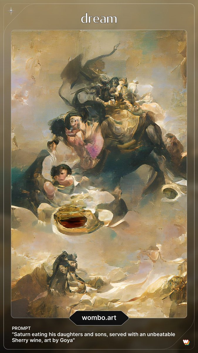 Saturn eating his daughters and sons, served with an unbeatable Sherry wine, art by Goya https://t.co/6ObrA19ftM