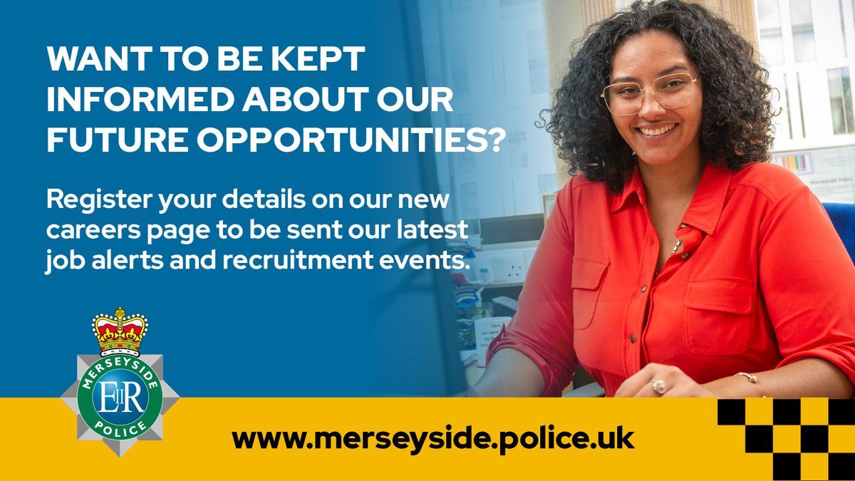 MerseyPolice's tweet photo. Recruitment Day! 

Our Special Constable recruitment window is now open! Check out our new careers page for this and many more opportunities: https://t.co/txd0SAj5jY

You can now also register your details to be sent our latest job alerts and recruitment events. https://t.co/G0r7lQSZc2