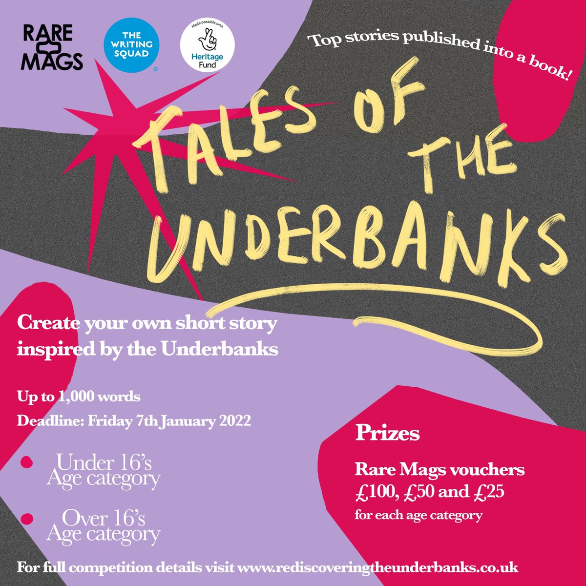 CALLING ALL STORYTELLERS! ✍️ Create your own story inspired by the #Underbanks for a chance to win @rare_mags vouchers! 📚 Visit orlo.uk/rtehK for more information! 👈 #RediscoveringTheUnderbanks @HeritageFundUK @HeritageFundNOR @thewritingsquad