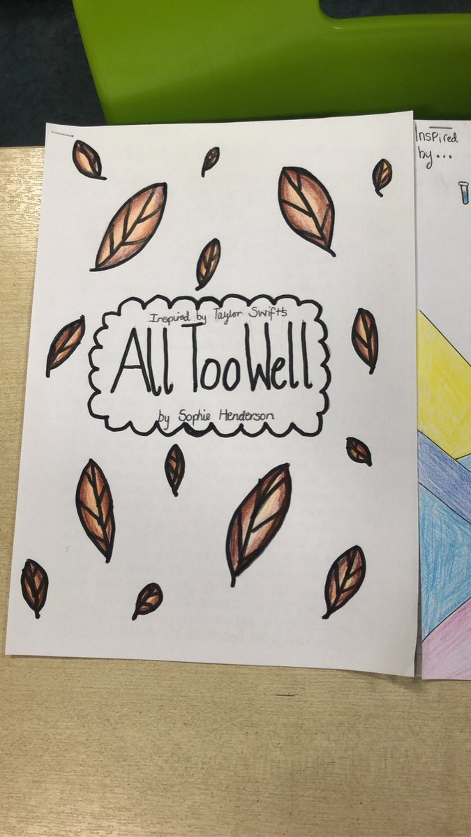 JHigh_English's tweet photo. Miss Gribben’s S3 have produced some excellent creative writing inspired by our favourite lyrics and songs 🎶. #inspiredby https://t.co/w4EPKe79LD