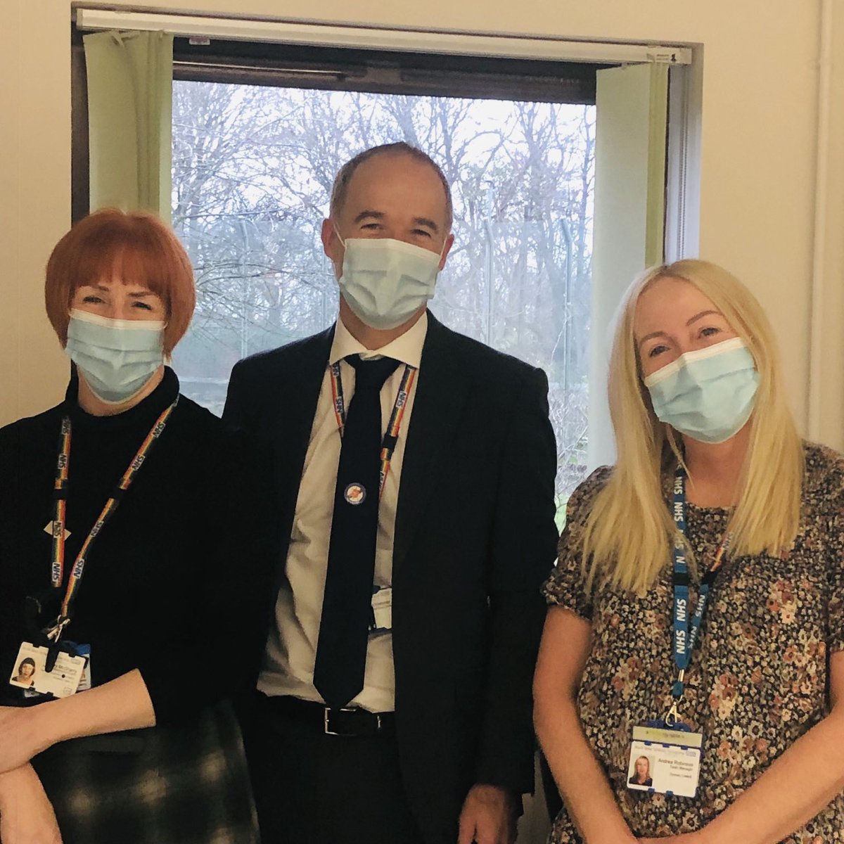 Fighting flu! #allofusinmind #wellbeing #protectingpeople. Great to see Rob today in the Forensic services.