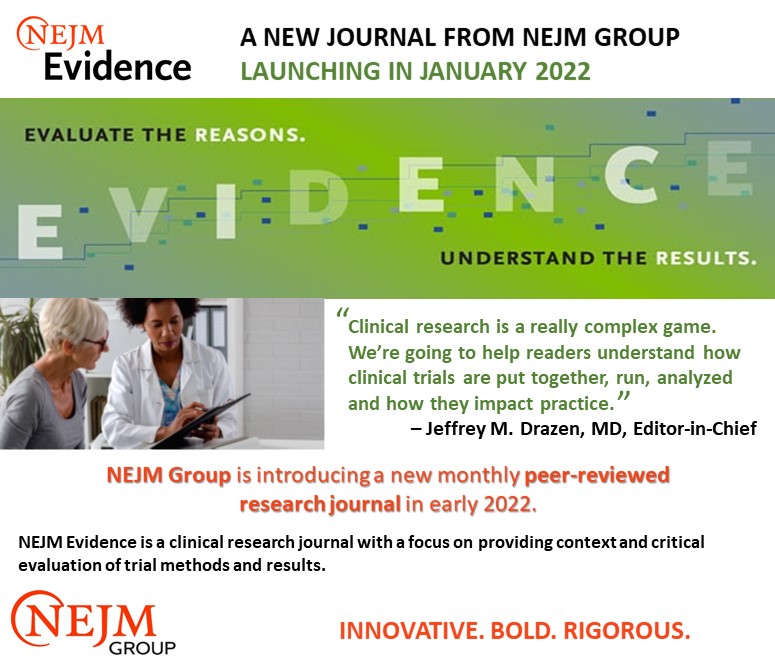 balaniinfotech's tweet photo. NEJM Group recently announces a new journal- #NEJM Evidence to be offered in January 2022.
For any query about this NEJM Evidence, Please contact us Ph. : +91-9711612237 | Email: contactus@balaniinfotech.com
#BalaniInfotech #SpreadingInfo #book #library #librarians #clinicians https://t.co/4JjFp5EoNx