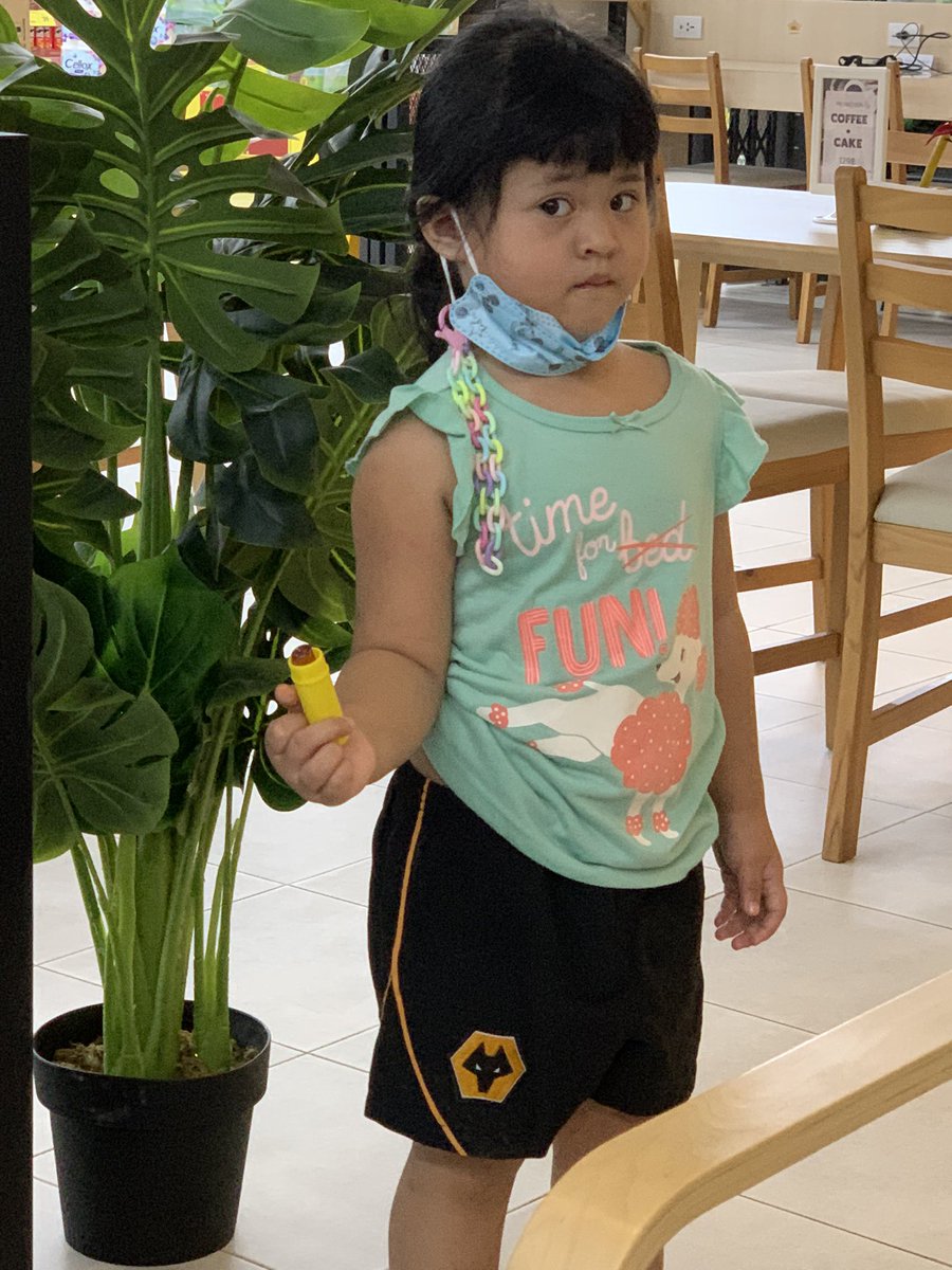 This little one walked into the cafe this morning and earned herself a free ice-cream… it’s all in the shorts. Phuket Wolves Ay We!
