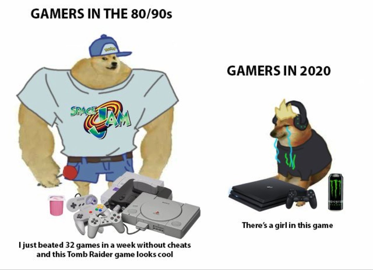 TTVN1TRO's tweet photo. This is so true😂 I’m not that og I’m only 21 but where are my OG Gamers? #Trending #Memes #pepelaugh #fyp #goodmorning #funny #gamers #games #PlayStation #MonsterEnergy #SmallStreamersConnect #smallstreamer #SmallStreamersCommunity #SmallStreamersConnectRT https://t.co/kIRElsBsdu