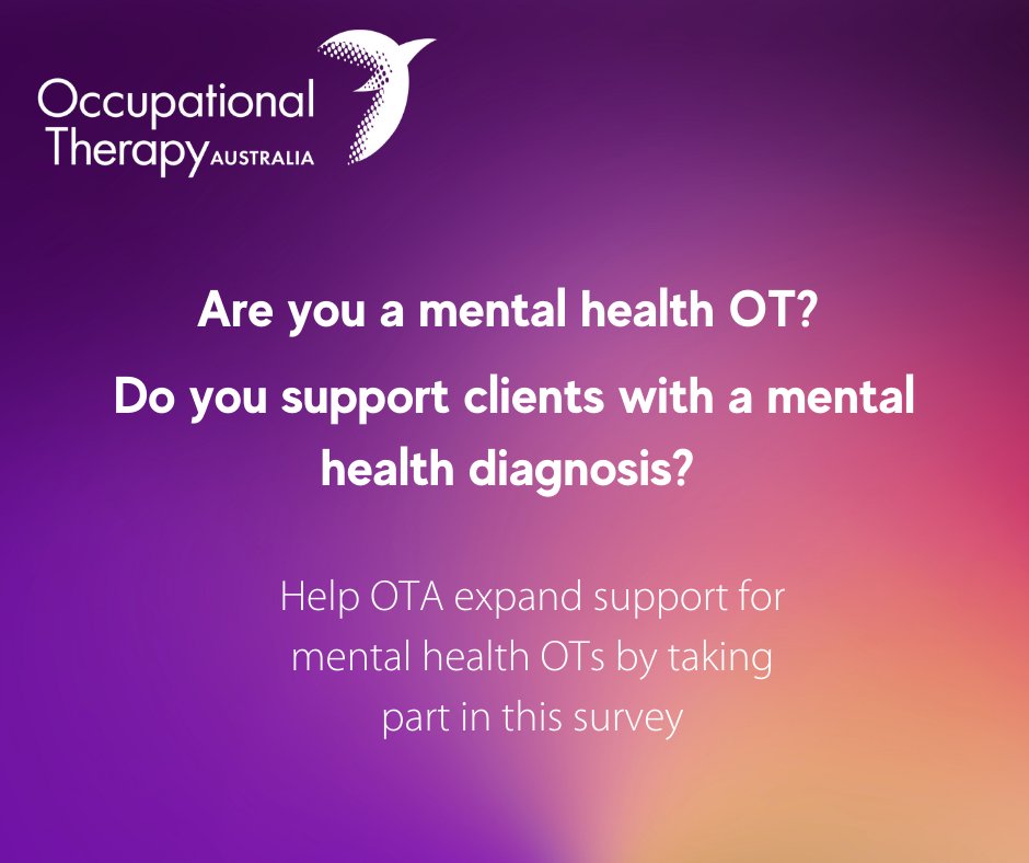 otaust's tweet image. Mental health services for children are an important and growing area for occupational therapists. We’d love to hear from you if you work with children and their families: ow.ly/PXLv50GZ2vU
