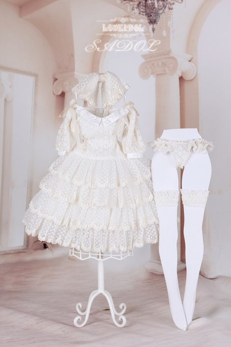 DOLKNAGOYA's tweet photo. 本日最終日◎閉店セール全品30％Off開催中◎
【SADOL】60cmGirl/DDサイズのセット服販売中です。
セット内容は、リボンカチューシャ/フリルワンピース/ショーツ/ソックスです。
価格◎￥15,500→(30%Off)￥10,850 https://t.co/y54wpZbRxM