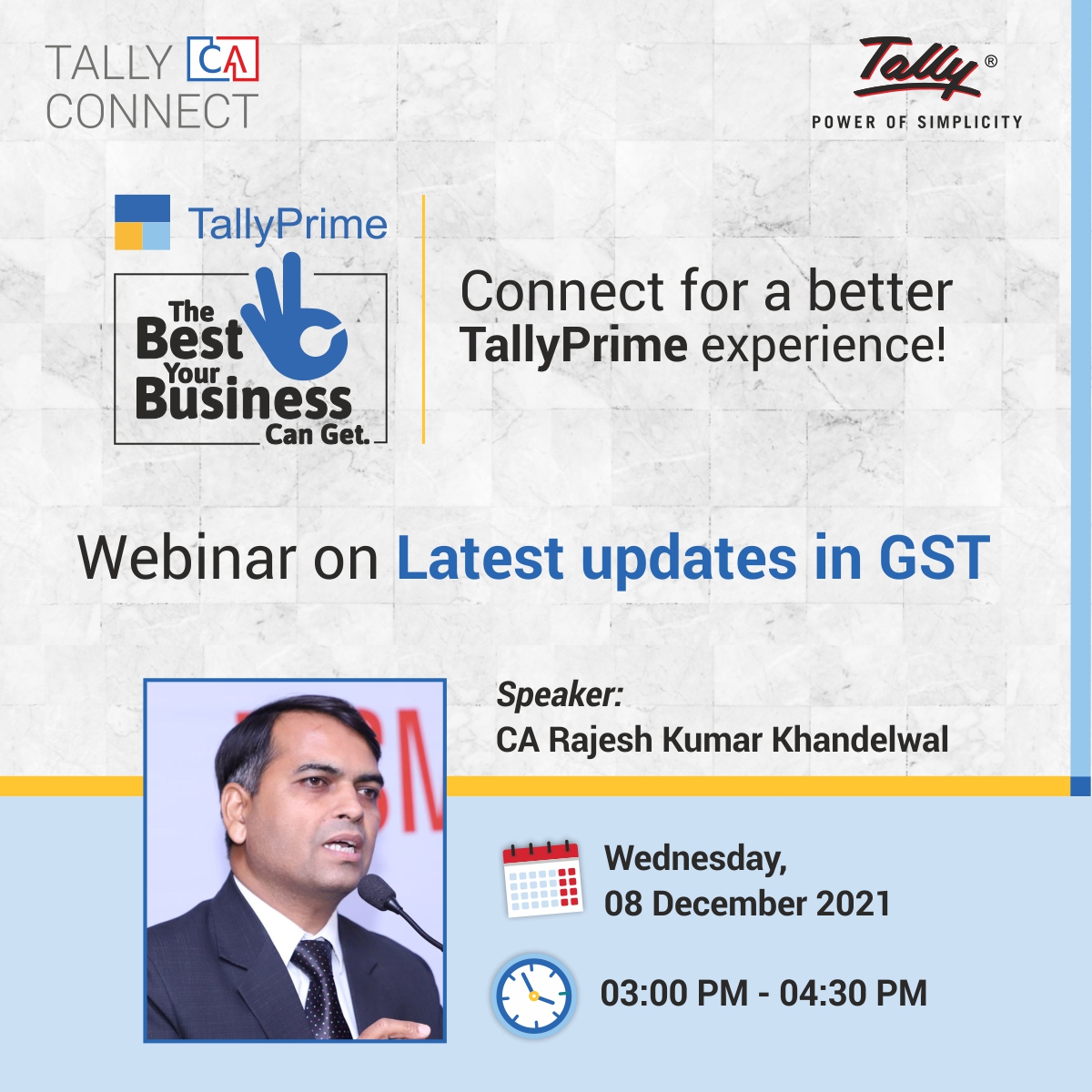 tallysolutions's tweet image. Presenting the next webinar in our weekly 🤝CA Connect series - on all you need to know about TallyPrime 2.0!

Register for the next webinar at 👉 bit.ly/tcc081221

Check out all our webinars at 👉 bit.ly/tallycaconnect

#WebinarsByTally #CAConnect #BestForBiz