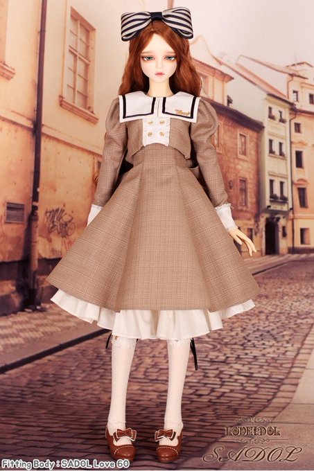 DOLKNAGOYA's tweet photo. 本日最終日◎閉店セール全品30％Off開催中◎
【SADOL】60㎝Girlサイズのセット服販売中です。
セット内容は、リボンカチューシャ/ワンピース/ジャケット/ショーツ/ソックスです。
お色はBrownです。
価格◎￥19,750→(30%Off)￥13,820 https://t.co/0m498ptaln