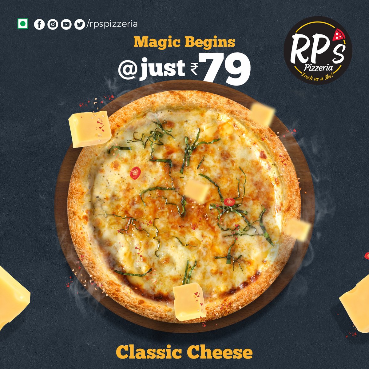 RPsPizzeria's tweet photo. Tasty bhi...
Affordable bhi...
RP's Magic Pizzas at Rs. 79.
Yeh Mast Hai!

#tuesdaymotivations #tuesdayvibe https://t.co/ustBVN8Dgp
