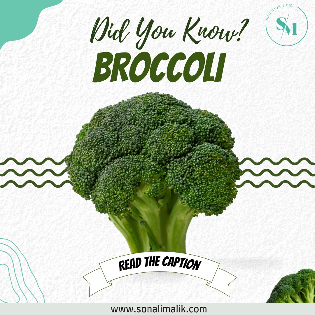 A cup of broccoli has more Vitamin C than an orange.

A single orange has about 51 mg of Vitamin C. A cup of chopped broccoli has about 81 mg of Vitamin C.

For such health tips and customised diet plans please visit us at sonalimalik.com 
#broccoli #choppedbroccoli
