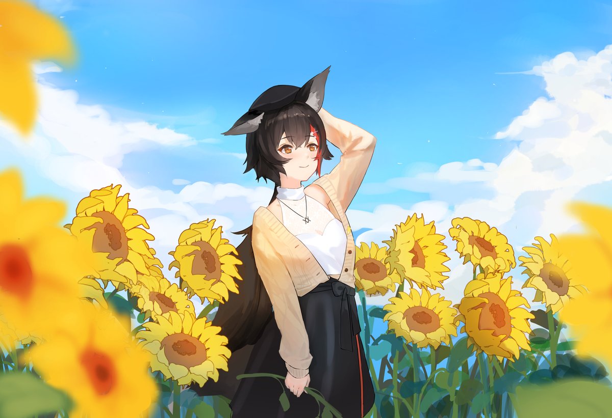 ookami mio 1girl solo wolf ears animal ears wolf girl tail black hair  illustration images