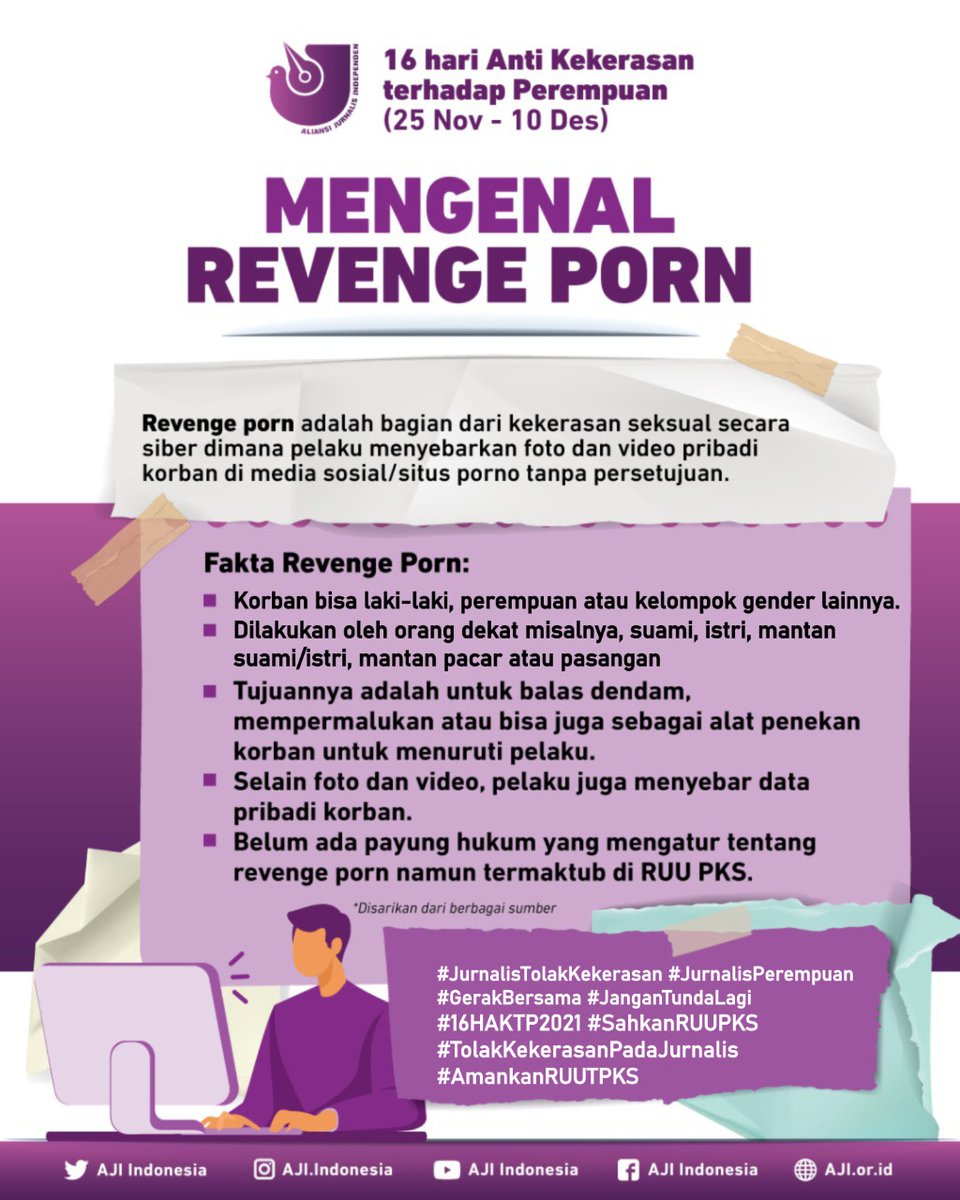 AJIIndonesia's tweet photo. 16 hari Anti Kekerasan Terhadap Perempuan (25 Nov - 10 Des)
#jurnalistolakkekerasan #jurnalisperempuan
#GerakBersama #JanganTundaLagi #16HAKTP2021 #SahkanRUUPKS #TolakKekerasanPadaJurnalis #AmankanRUUTPKS https://t.co/pLmK7oUXa3
