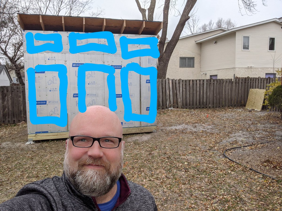 larsleafblad's tweet photo. My #searchshed builder shared an update today that the current estimate for window delivery is 15 weeks so these will have to do for awhile.
#serendipityshack #connectingcave
#linkedinleanto #networkingnest https://t.co/DHQVg98h52