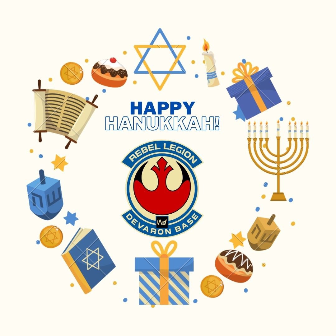 DevaronBaseRL's tweet image. Devaron Base would like to wish a very Happy Hanukkah to all those who celebrate! 🕯🕎

#happyhanukkah #hanukkah #rebellegion #devaronbaserl #festivaloflights #holidayseason