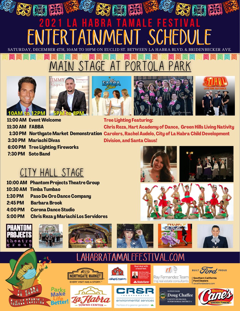 LaHabraRec's tweet photo. La Habra Tamale Festival is this Saturday, December 4th from 10A to 10P. We can’t wait to see you there. #tamaletime #tamalefestival #lahabratamalefest #lhtamalefest #lahabratamalefestival https://t.co/9M2bpy1u2b