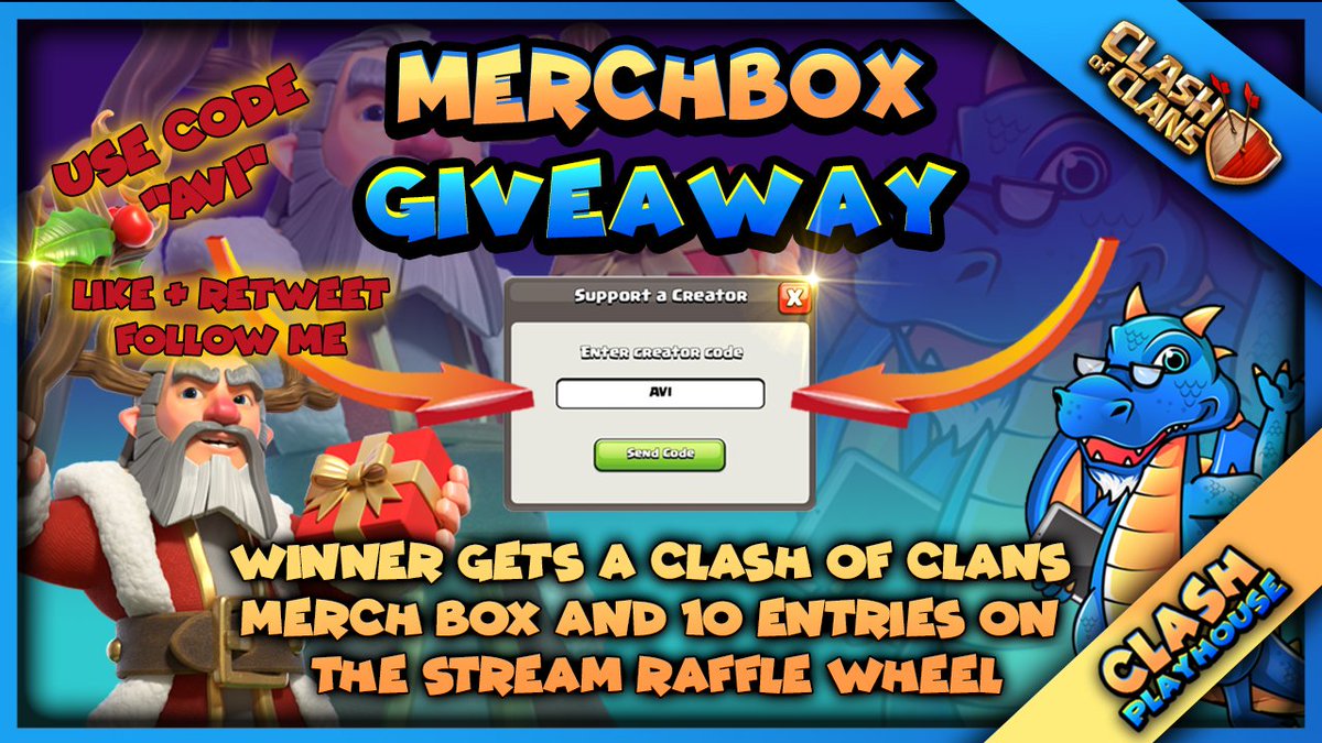 Very Thankful that we've all made it through another month. Lets celebrate with a <a href="/ClashofClans/">Clash of Clans</a> merchbox giveaway

Giveaway 1
1⃣ Like + Retweet + follow
2⃣ tag 2 friends

Giveaway 2
react in the giveaway channel on discord discord.gg/GGMJtGN

Giveaway 3
stream raffle