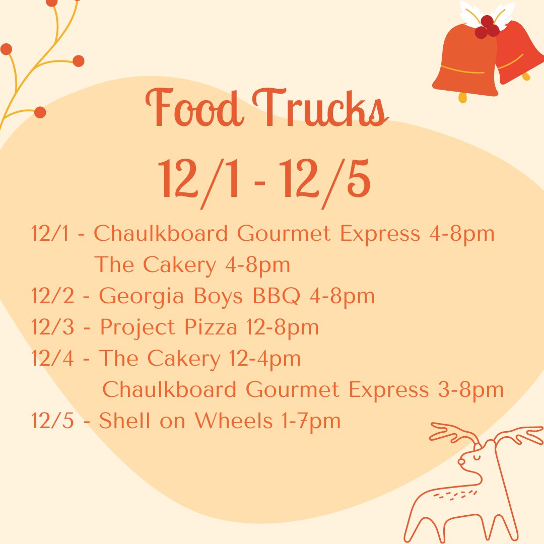 Food trucks for this week!
